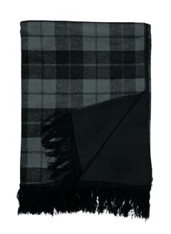 Double Face Solid & Plaid Check/Carreau/Stripe Pattern Wool Winter Scarf/Shawl/Wrap/Keffiyeh/Headscarf/Blanket For Men & Women - XLarge Size 75x200cm - P05 Black / Grey - pzsku/Z33638DEBC70733CACE2BZ/45/_/1740196136/b4075b4c-9fae-4ed2-a1a4-795926b97e86