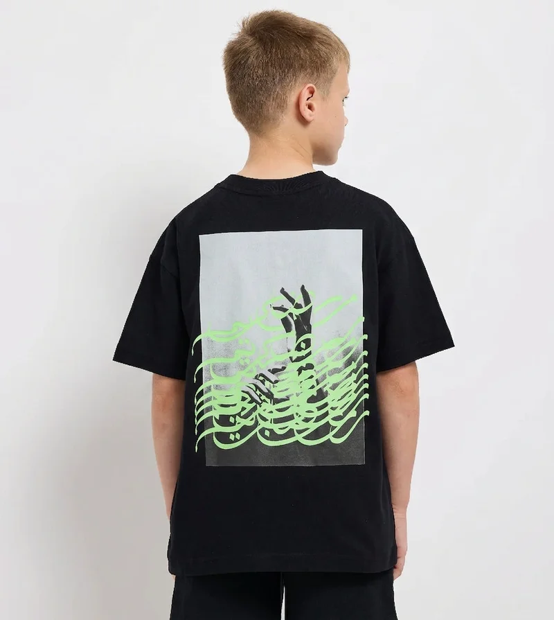 إف5 Boys Oversized Printed T-Shirt