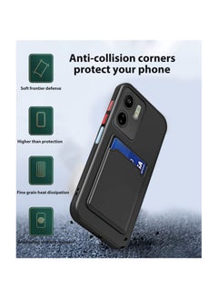 دبليو تيك غطاء حماية من السيليكون TPU مع حامل البطاقة لهاتف Xiaomi Redmi 13C 4G 2023 / Xiaomi Poco C65 4G 2023 أسود  - Image 2