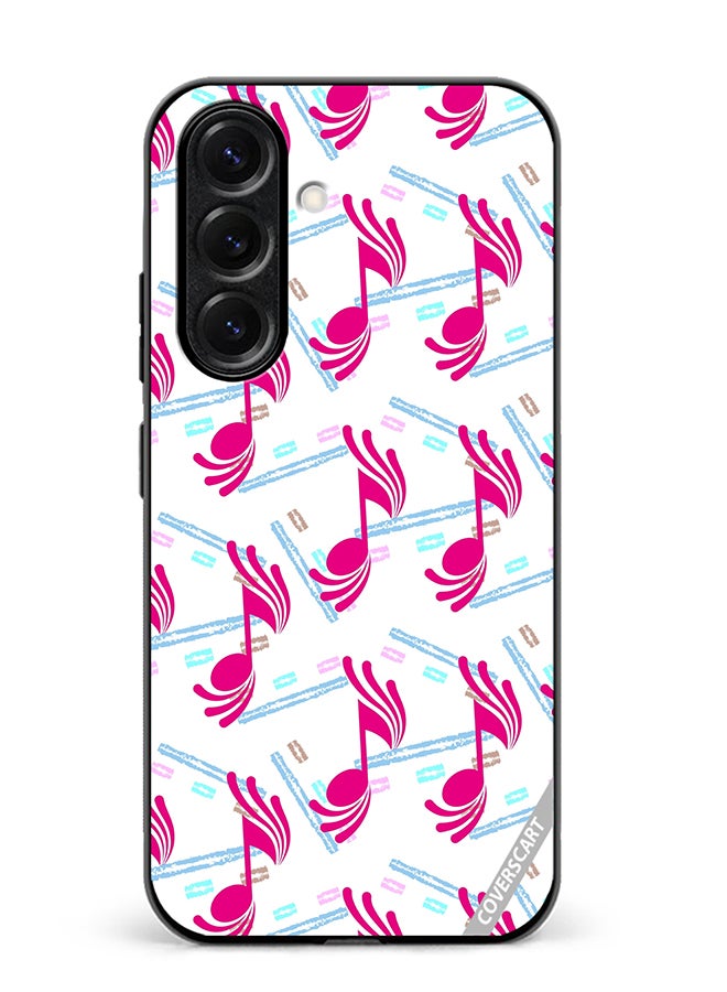 VR CREATIVE Protective Case Cover For Samsung Galaxy S25 Plus Music Pattern Design Multicolour