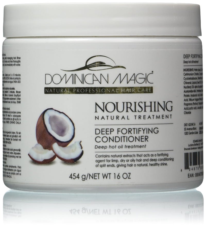 DOMINICAN MAGIC Nourishing Deep Fortify Conditioner  16oz  Intensive Repair  Hydration for Dry Damaged or Curly Hair  Strengthens Softens  Restores Shine