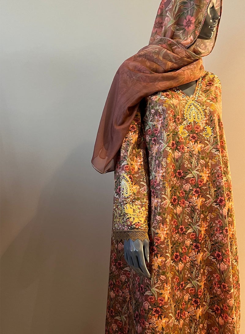 Sana'a Kayum Jalabiya Dress with Sheila Set - Image 1