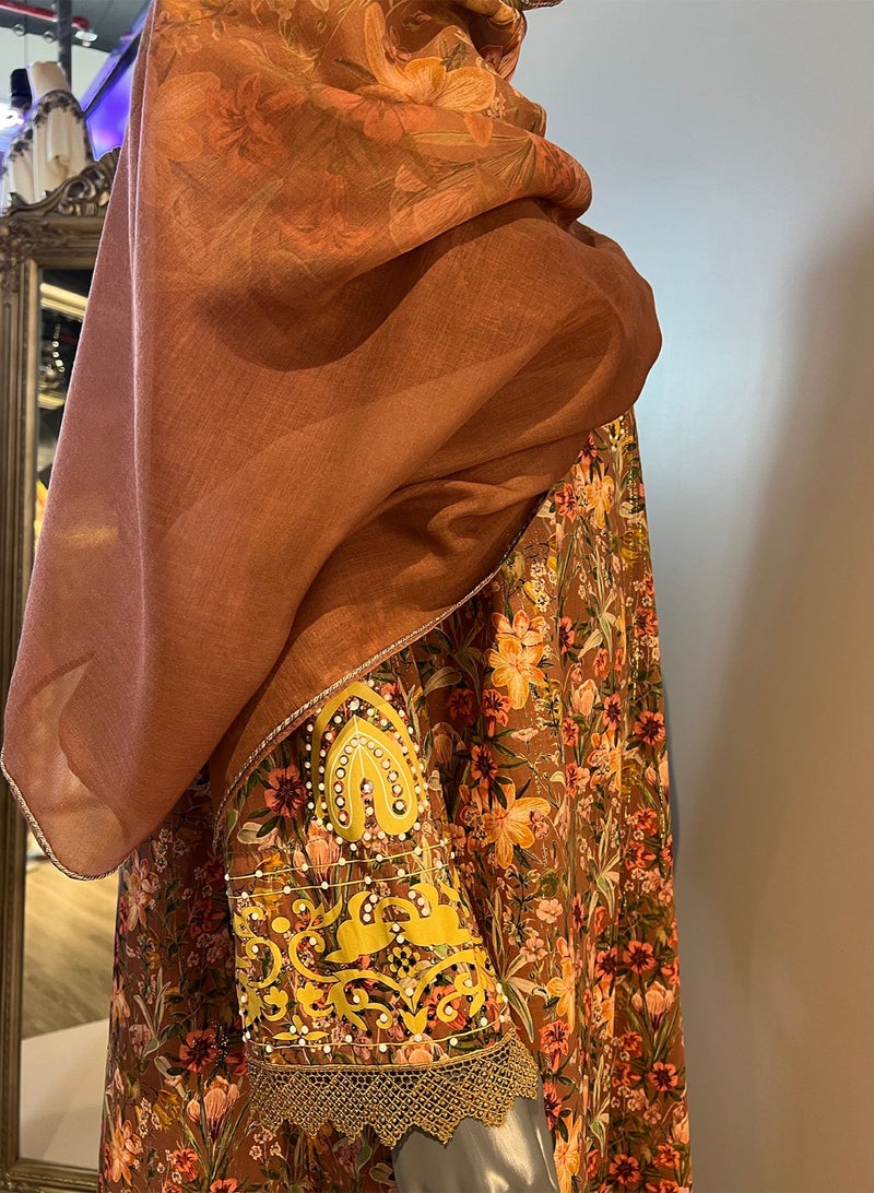 Sana'a Kayum Jalabiya Dress with Sheila Set - Image 3
