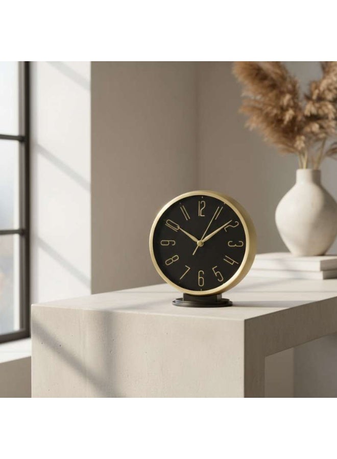 Pan Home Wardell Table Clock 13x4x14cm - Gold - Image 1