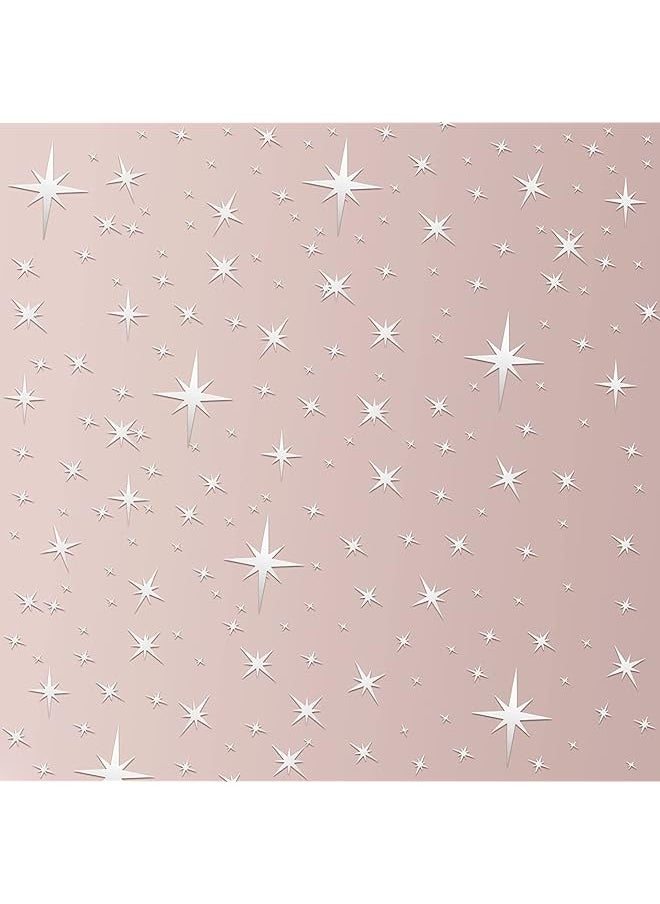 erorex Pieces Removable Mirror Wall Stickers 3D Acrylic Mirror Setting Wall Sticker Decal For Home Living Room Bedroom Decor (Silver, Star Style)  - Image 1