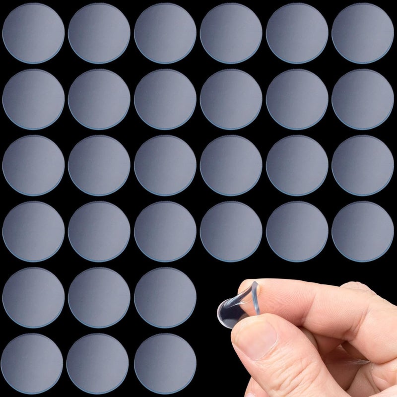 OIIKI 30 PCS Glass Top Bumpers Anti Slip Round Pads 2mm Thickness  Clear Rubber Spacers for Table Kitchen Laptop NonAdhesive - Image 1