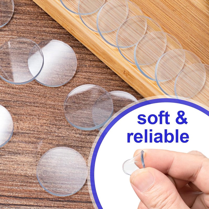 OIIKI 30 PCS Glass Top Bumpers Anti Slip Round Pads 2mm Thickness  Clear Rubber Spacers for Table Kitchen Laptop NonAdhesive - Image 4