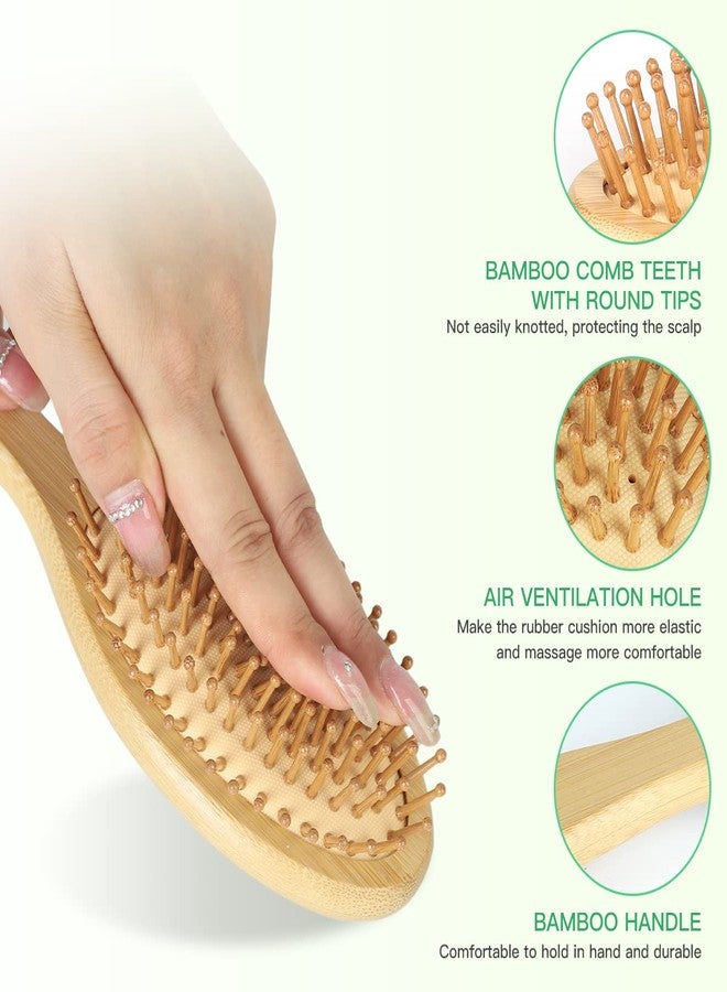 NEVERLAND Bamboo Brush for Hair Growth - Natural Bamboo Bristles Detangling Wooden Paddle Hairbrush for Massaging Scalp for Women Men and Kids Improve Hair Growth with Ergonomic Handle - Image 4