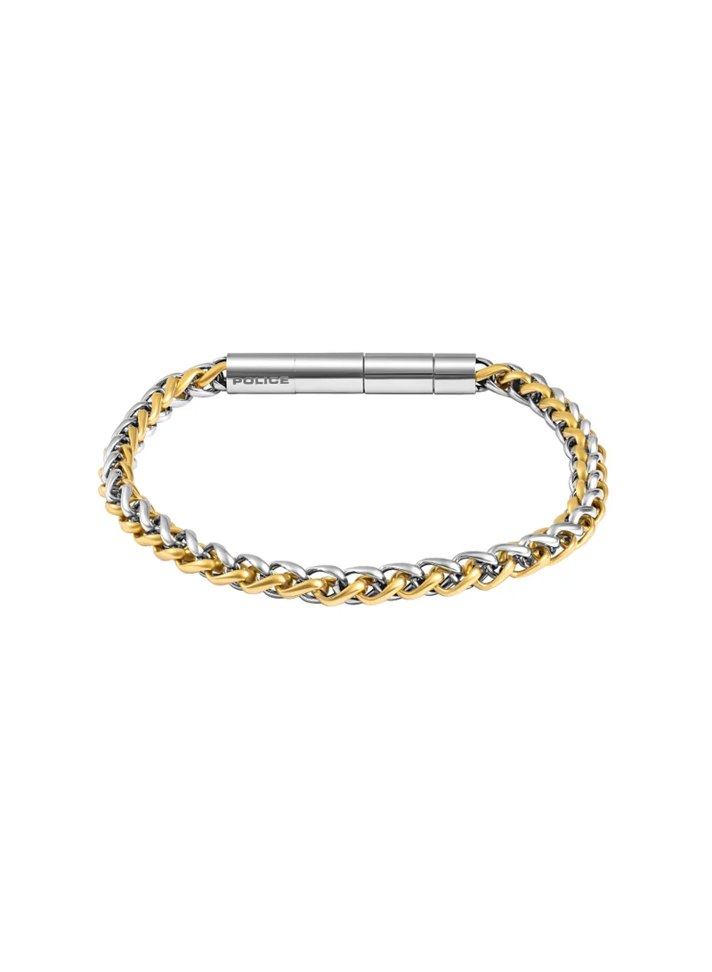 بوليس Temptation Ii Mens Two Tone Stainless Steel & Gold Chain Bracelet 190mm