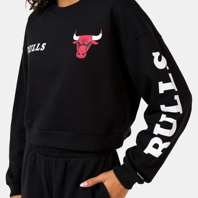 NEW ERA Black Women's NBA Chicago Bulls Wordmark Sweatshirt for Women | Best Price UAE