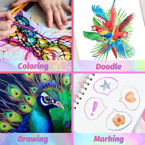 Corslet 12 Rainbow Colored Pencils for Kids & Adults – Pre-Sharpened Multi Color Pencils for Drawing, Sketching & Coloring – Black Wood Rainbow Pencils Art Supplies for Girls, Boys, Students & Artists - Image 4