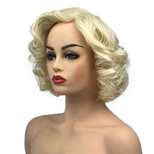 Aimole Women Short Curly Wig Synthetic Hair Cosplay Costume Halloween Party Daily Everyday Wear Wig Heat Resistant (613E) - Image 3