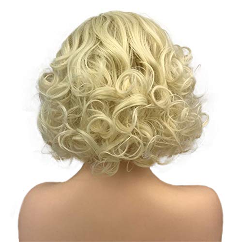 Aimole Women Short Curly Wig Synthetic Hair Cosplay Costume Halloween Party Daily Everyday Wear Wig Heat Resistant (613E) - Image 4