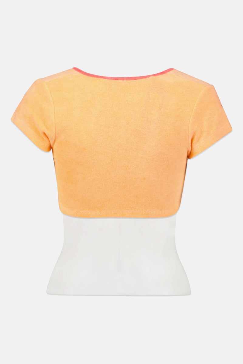 boohoo Women Textured Bikini Top, Peach  - Image 2