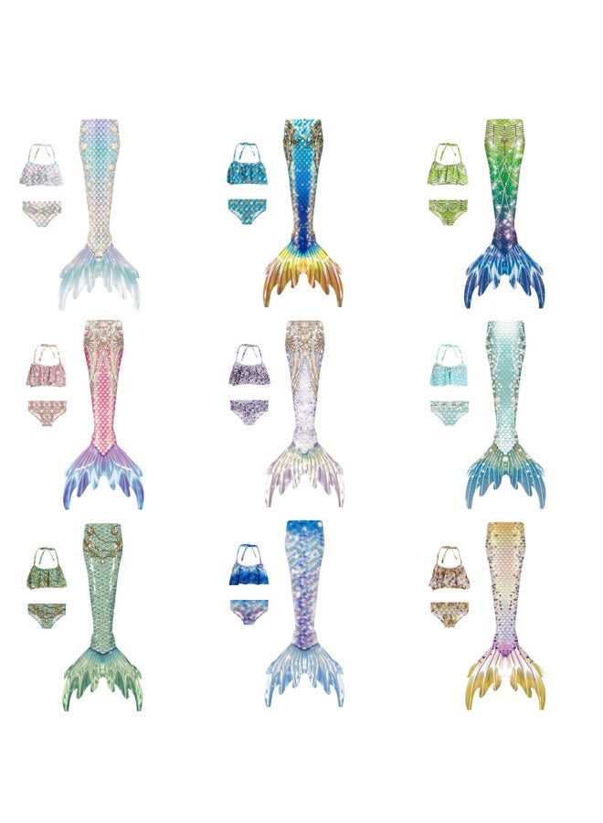 Loquat 2023 Summer Adult Swimwear Girl Mermaid Swimsuit Mermaid Princess Suit Mermaid Performance Suit Tail-Color:E432 Single Tail- - Image 2