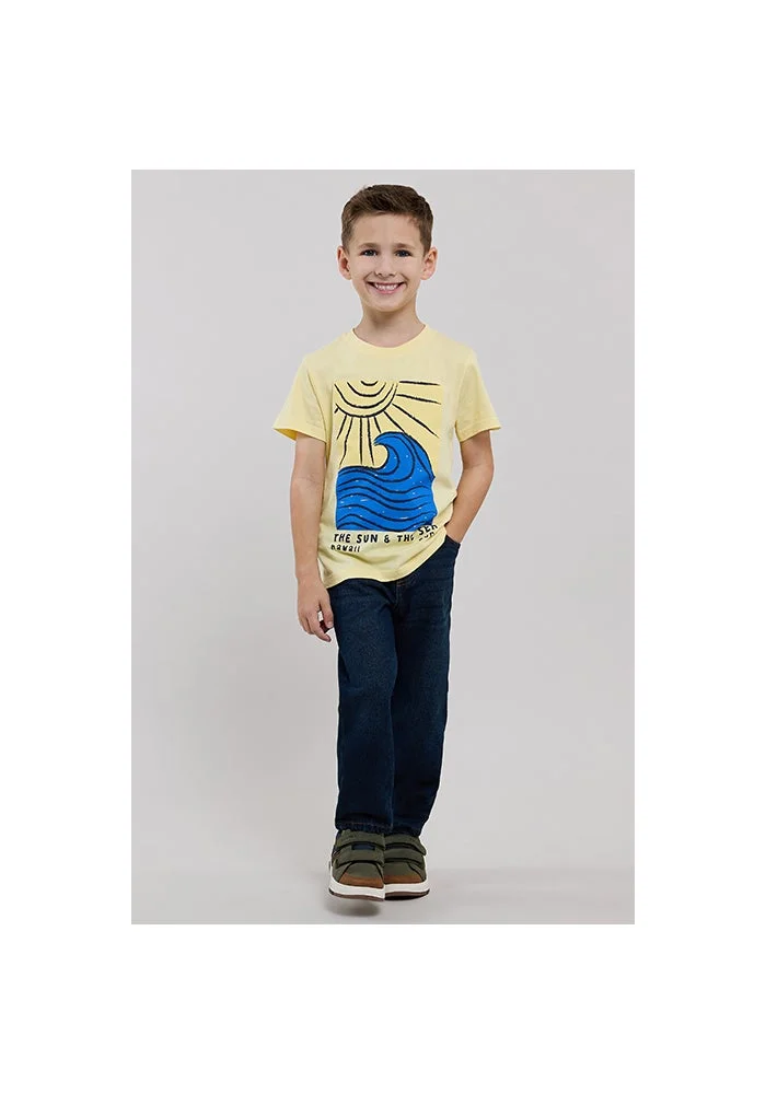 R&b Printed T-Shirt with Crew Neck and Short Sleeves
