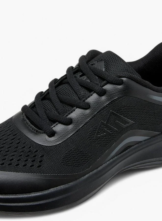 Oaklan by Shoexpress BLACK Textured Sports Shoes with Lace-Up Closure and Pull-Tab for Women | Best Price UAE