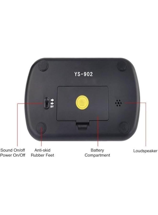 Multifunctional Chess Clock, Professional Electronic Chess Timer, Portable Digital Chess Clock for Chinese Chess International Chess Board Go Game Gobang (Black) - Image 4