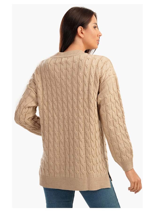 Carina Knitted Pullover with Slits - Image 3