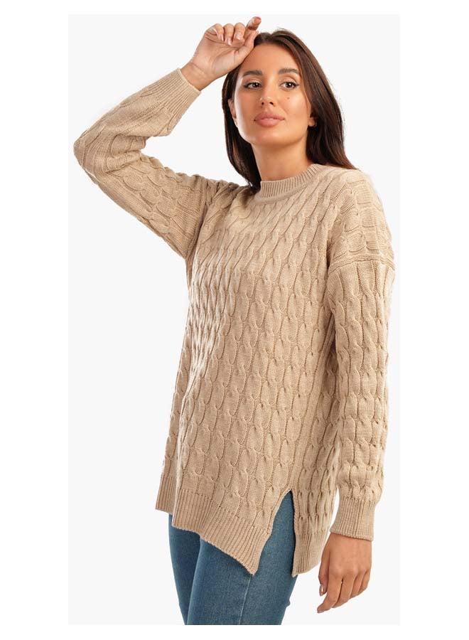 Carina Knitted Pullover with Slits - Image 2