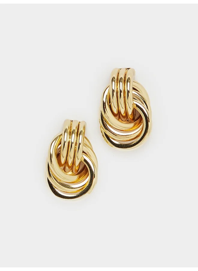 Styli Styli Oval Swirl Stud Earrings