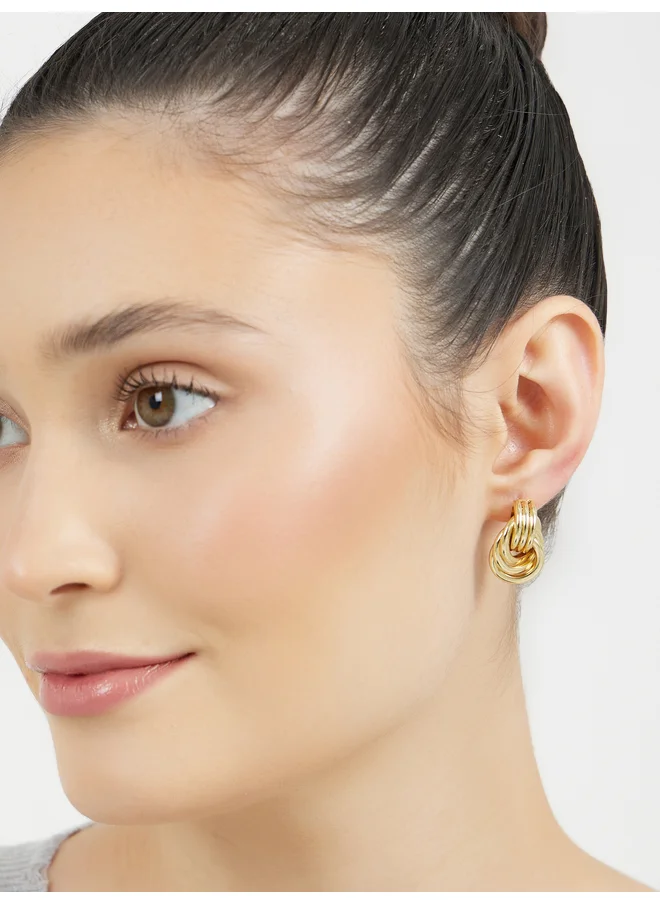 Styli Styli Oval Swirl Stud Earrings