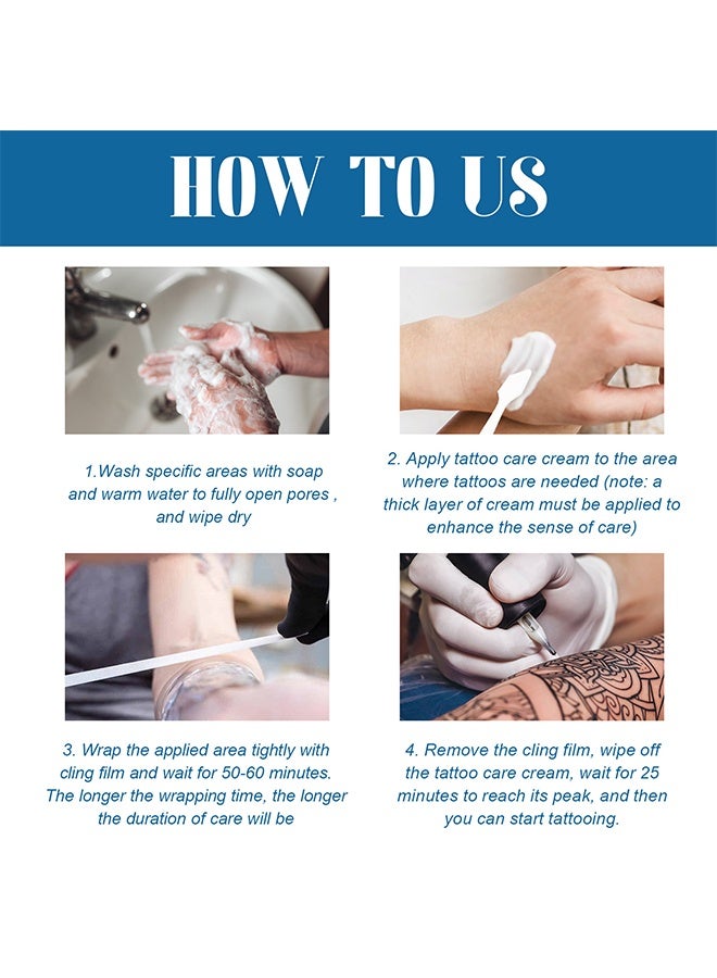 SOUTH MOON Tattoo Cream With Vitamin E -Tattoo After Care Soothing Cream, Microblading Aftercare Ointment Anti-Inflammatory Anti Scar Tattoo Aftercare Cream for Makeup Microblading and Tattoo Healing Art Tattoo Supplies 40g - Image 4