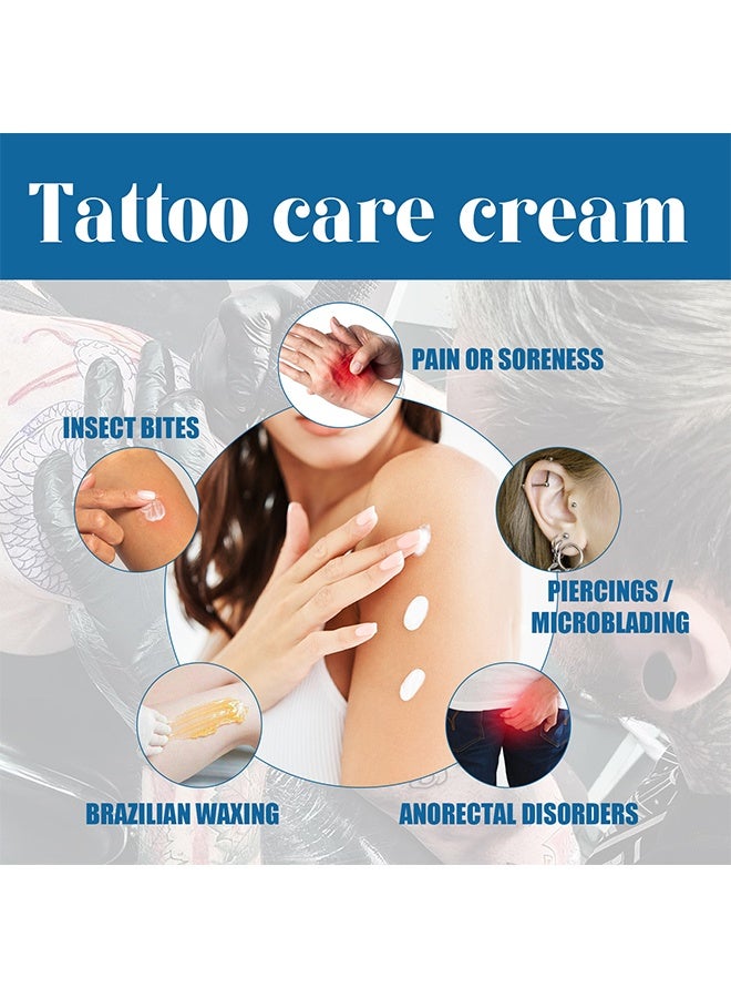 SOUTH MOON Tattoo Cream With Vitamin E -Tattoo After Care Soothing Cream, Microblading Aftercare Ointment Anti-Inflammatory Anti Scar Tattoo Aftercare Cream for Makeup Microblading and Tattoo Healing Art Tattoo Supplies 40g - Image 2