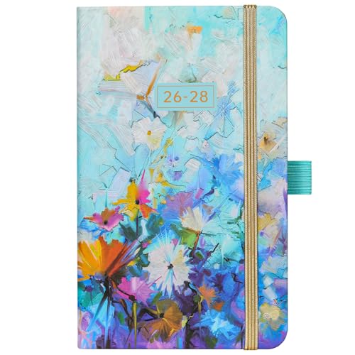 MaaIbok 2026-2028 Pocket Planner/Calendar - 3 Year Monthly Planner 2026-2028, Jan 2026 - Dec 2028, 6.3" x 3.8", 60 Notes Pages, Inner Pocket, Pen Loop, Elastic Closure, Perfect Organizer for Purse - Image 1
