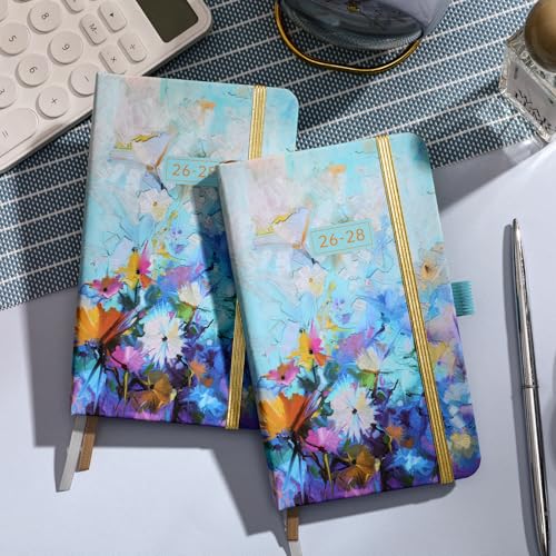 MaaIbok 2026-2028 Pocket Planner/Calendar - 3 Year Monthly Planner 2026-2028, Jan 2026 - Dec 2028, 6.3" x 3.8", 60 Notes Pages, Inner Pocket, Pen Loop, Elastic Closure, Perfect Organizer for Purse - Image 2