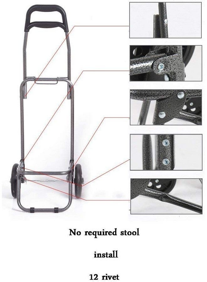 BucketList Shopping Cart Shopping Carry Shopping Trolley, Removable Bag, Folding Shopping Cart with Wheels Large and Lightweight Shopping Trolley (Wine Red) - Image 5