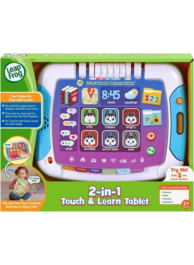 LeapFrog 2-in-1 Touch & Learn Tablet, Two-Sided Educational Toy for Ages 2+ - Image 1