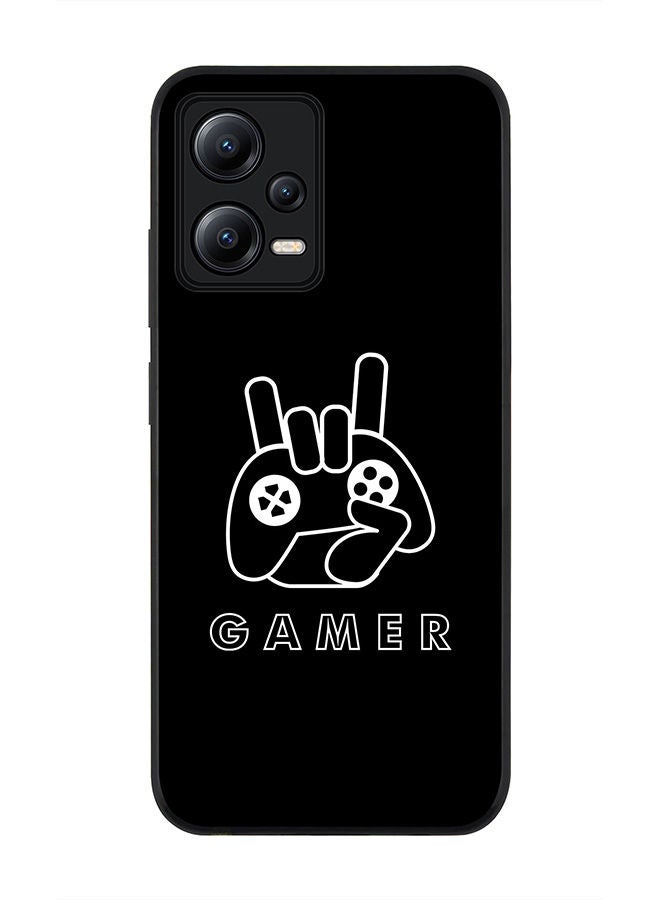 Stylizedd Rugged Black edge case for Poco X5 / Redmi Note 12 5G Slim fit Soft Case Flexible Rubber Edges Anti Drop TPU Gel Thin Cover - Gamer  - Image 1