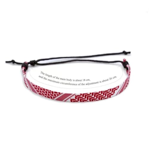 EXPHAIN 4 Pieces Palestinian Keffiyeh Bracelet for Women Men Handmade Adjustable Woven Fabric Braceletss Jewelry - Image 5