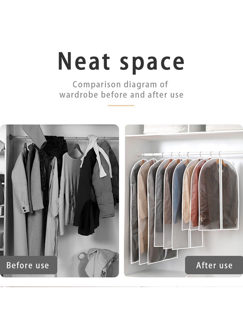 Hihonor Set of 10 Pink Garment Bags Clothes Covers Protecting Dusts, Lightweight Dust-Proof Clothing Cover Bag, Dust-Proof Clothing Cover, Dress Bag with Full Zipper, Used for Closet Storage and Travel（60*100cm*5pcs+60*120cm*5pcs） - Image 5