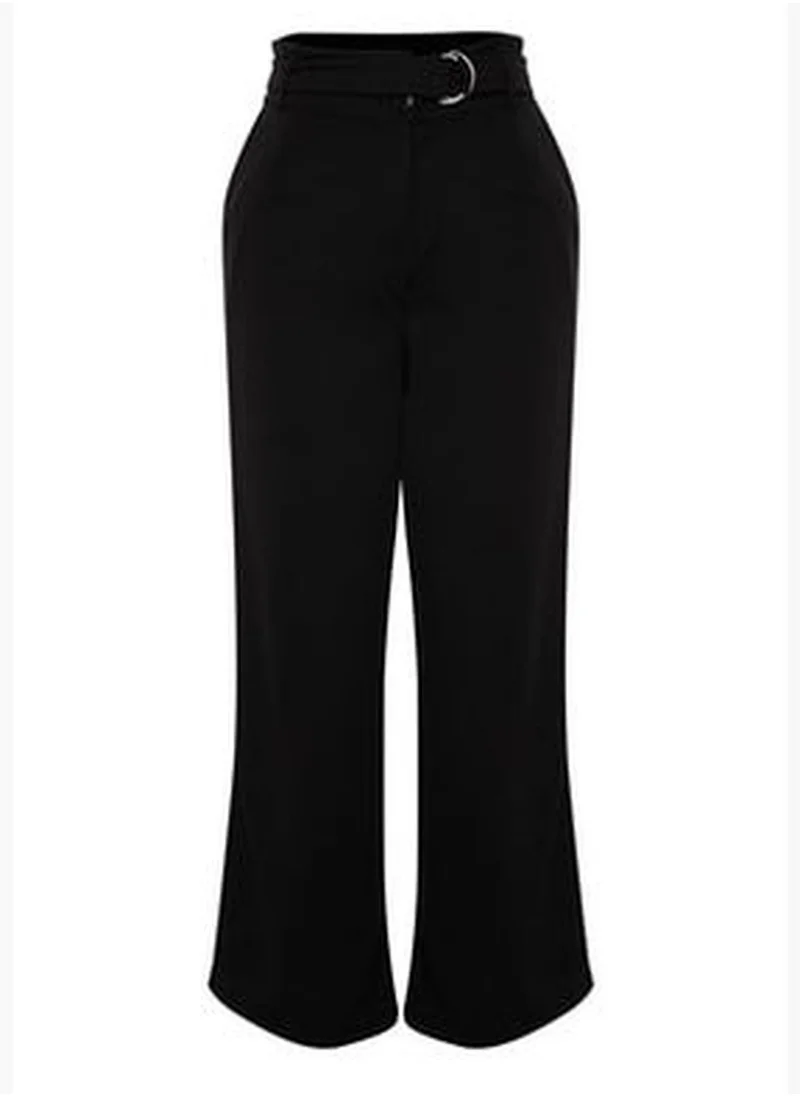 trendyol Black Belt Detailed Trousers