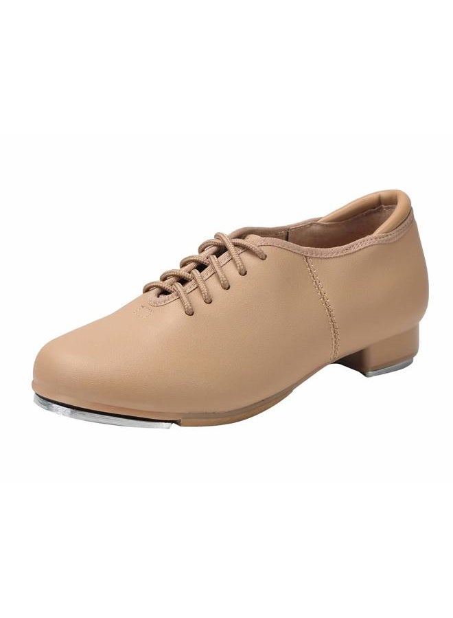 Linodes PU Leather Lace Up Tap Shoe Dance Shoes for Women and Men's Dance Shoes, Brown, 5.5 Women/4.5 Men - Image 1
