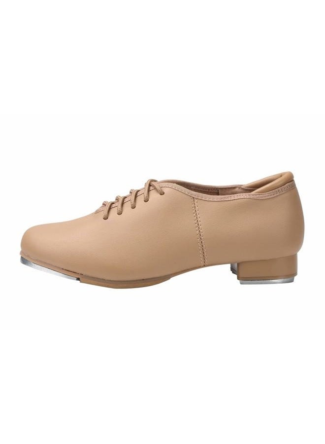 Linodes PU Leather Lace Up Tap Shoe Dance Shoes for Women and Men's Dance Shoes, Brown, 5.5 Women/4.5 Men - Image 3