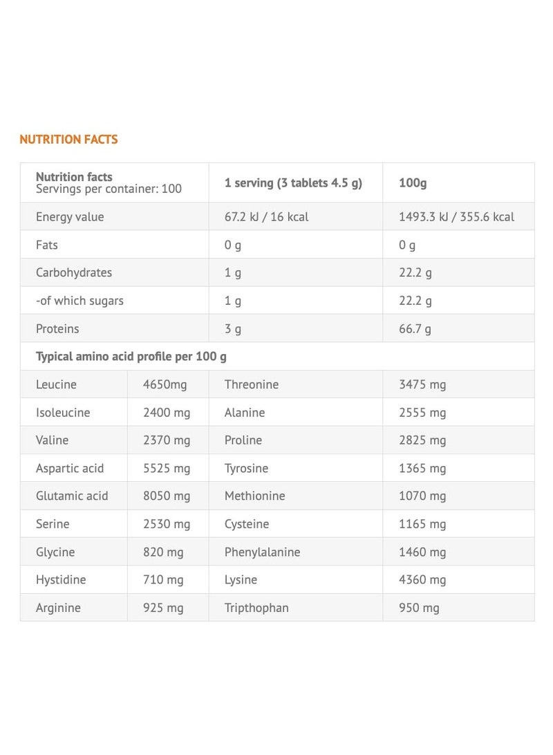 VIKING FORCE LABORATORIES Gold Amino Whey - 300 Tablets, Chocolate Flavor, 450g, Amino Acid, High-quality Whey Protein - Image 3