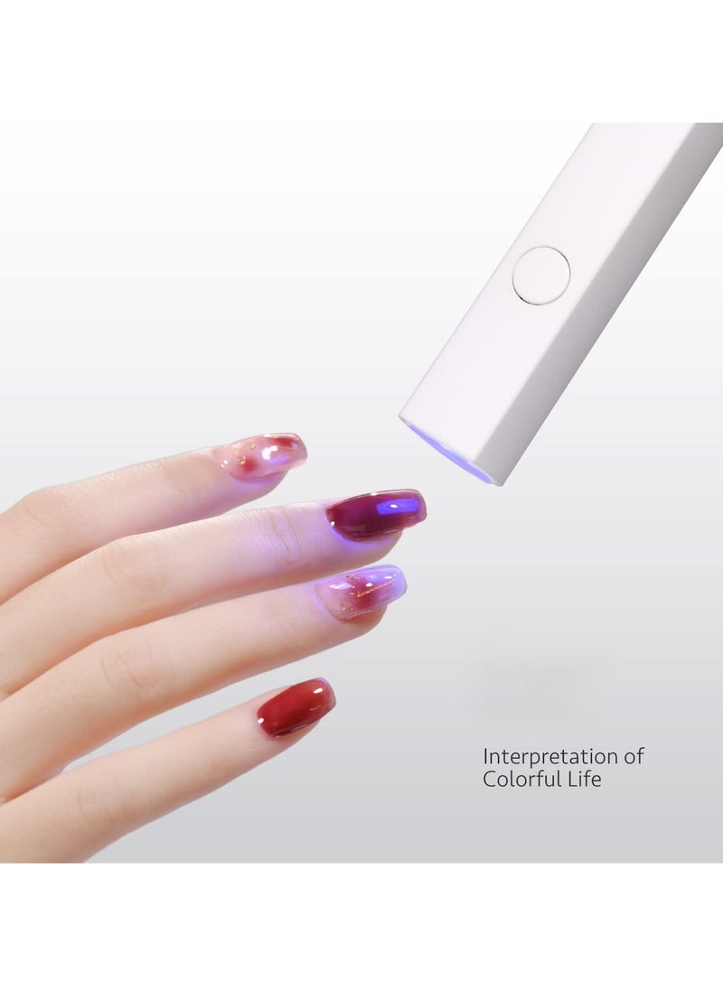KHAJUL Wireless Handheld UV Light for Gel Nails, Mini Nail Dryer, Portable Gel Polish Curing Lamp, Perfect Gift for Girls  - Image 2