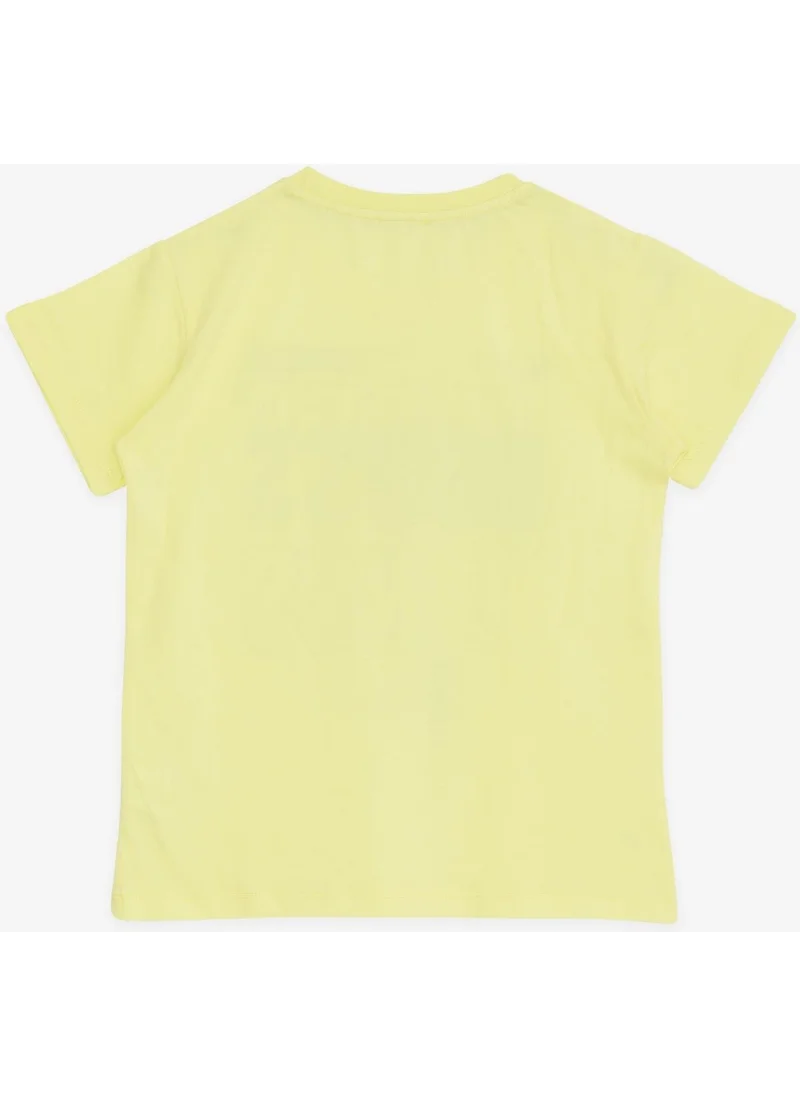 Breeze Girls & Boys Boy's T-Shirt with Text Printed, Ages 8-14, Neon Yellow