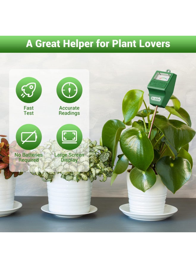 Dr.Meter جهاز قياس رطوبة التربة من دكتور ميتير، جهاز قياس مياه النباتات للحدائق والمزارع والاستخدام الداخلي والخارجي، جهاز اختبار رطوبة التربة للنباتات المنزلية، هدايا للحدائق، لا يحتاج إلى بطارية - Image 2