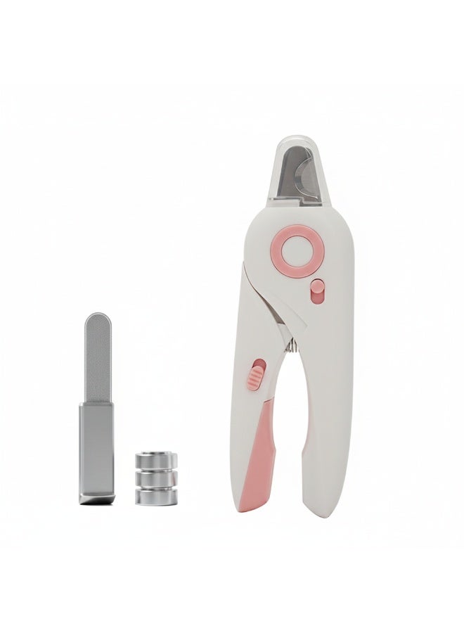 EPET LED Pet Nail Clippers with Quick Sensor Light, Professional Safe Cat Dog Nail Trimmer for Beginners, Prevents Over-Cutting (Pink) - Image 1