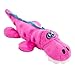 goDog Just For Me Gators Squeaky Plush Dog Toy Chew Guard Technology Pink Mini - Image 3