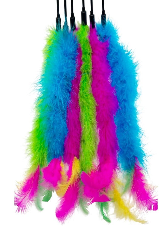 CATENEED Cat Wand Feather Toys, 6 Pieces Interactive Cat Feathers Teaser Toy for Indoor Cats Play - Image 5