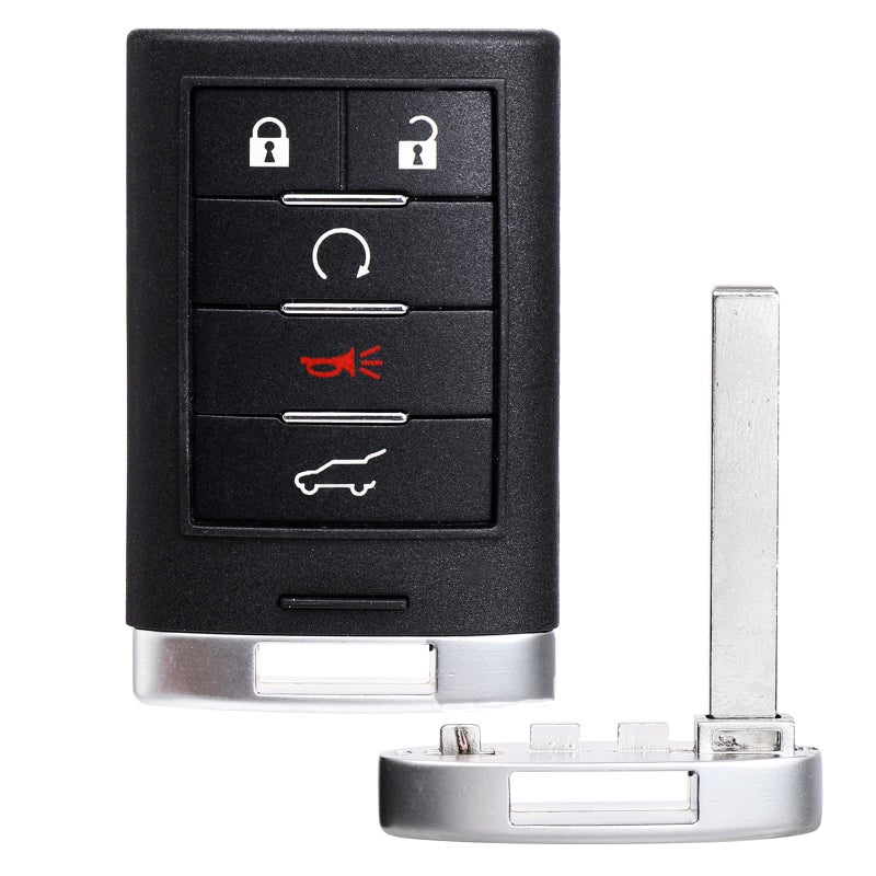 NPAUTO Key Fob Remote Replacement for Cadillac SRX ATS ELR XTS 2010 2011 2012 2013 2014 2015 Keyless Entry Remote Control Start Car Key Fobs FCCID NBG009768T 5Buttons 315 MHz