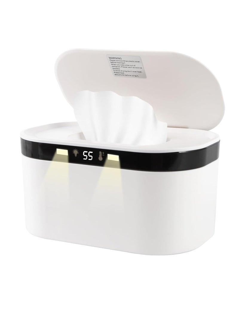 Gonice Baby Wipe Warmer, Wet Wipe Warmer 5 Modes of Temperature Heating Control Dual Heat for Baby's Comfort Large Capacity Wipes Dispenser Diaper Wipe Warmer with Night Light - Image 1