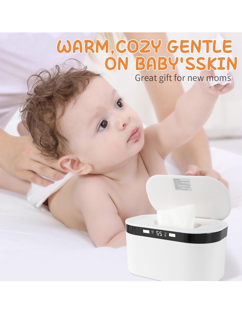 Gonice Baby Wipe Warmer, Wet Wipe Warmer 5 Modes of Temperature Heating Control Dual Heat for Baby's Comfort Large Capacity Wipes Dispenser Diaper Wipe Warmer with Night Light - Image 4