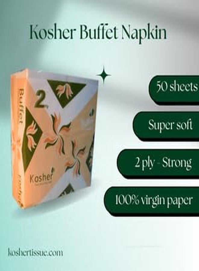 Kosher 2 Ply Dinner Tissue Paper Napkins/Table Napkins (16 x 16) - 50 Napkins Each, Set of 4 (Total 200 Sheets) - Image 4
