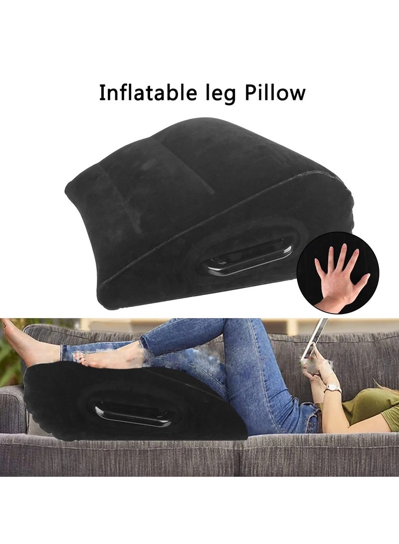 Leg Positioner Pillow Portable Inflatable Pillow For Travel Camping Sleeping Foot Pillow Elevation Leg Pillows PVC Wedge Pillow Knee Cushion - Image 1